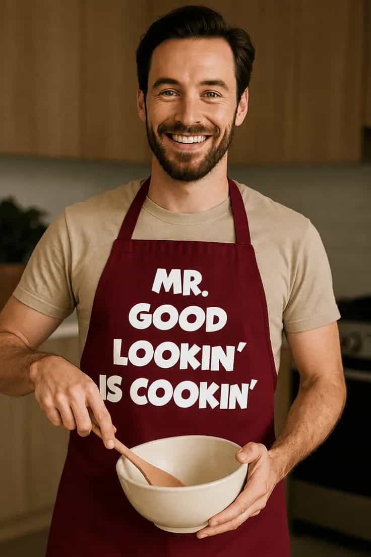 Șorț amuzant Domnul arătos gătește MR. GOOD LOOKIN'