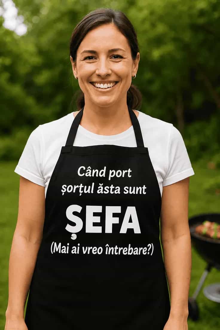Șorț amuzant Șefa la bucătărie – Când port