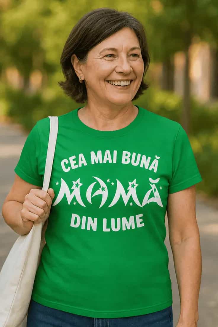 Tricou amuzant Cea mai bună mamă – DIN LUME