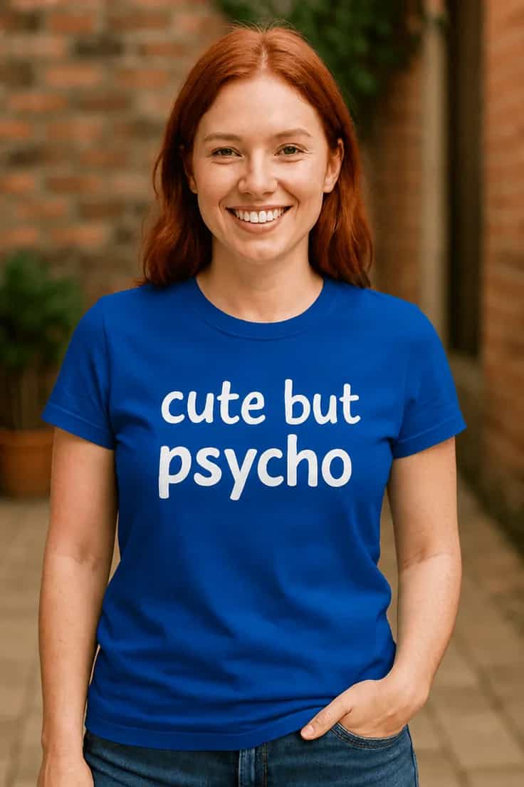 Tricou amuzant Cute but psycho