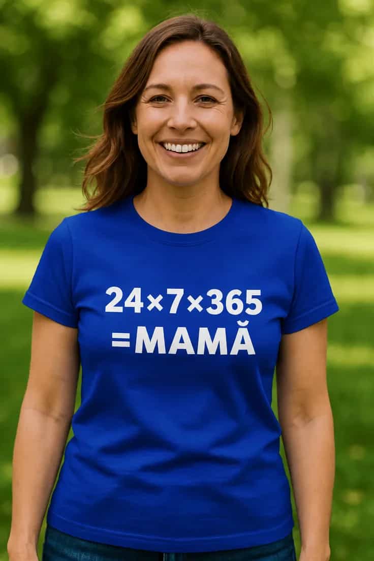 Tricou amuzant Mamă tot anul - 24x7x365 =MAMĂ