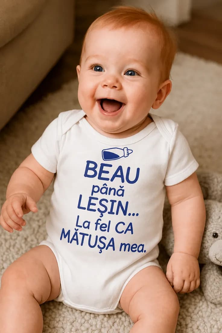 Body bebeluș Beau până leșin cu nume la alegere