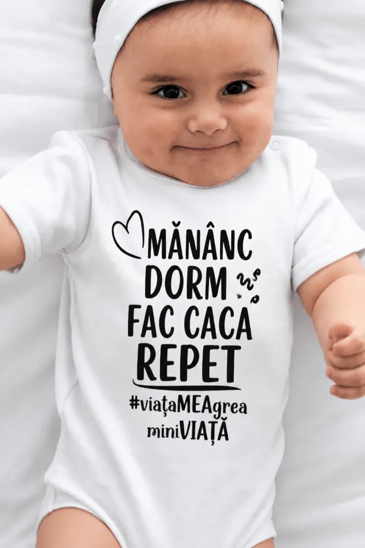 Body bebeluș Mănânc dorm repet - MĂNÂNC DORM
