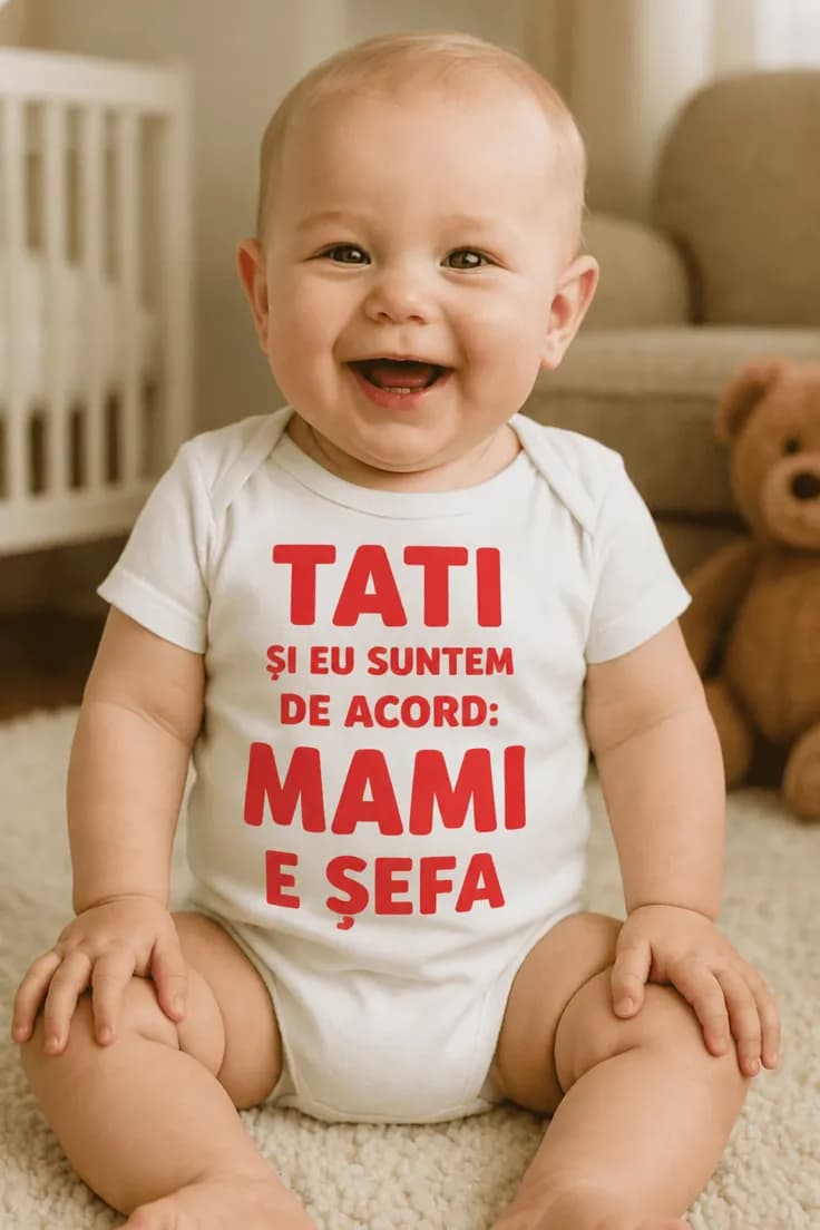 Body bebeluș Mami e șefa – TATI ȘI EU SUNTEM