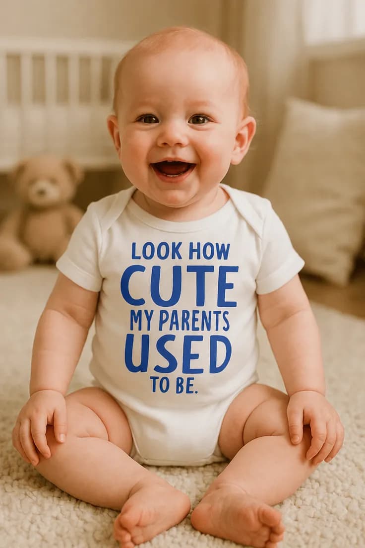 Body bebeluș Părinți drăguți - LOOK HOW CUTE MY P