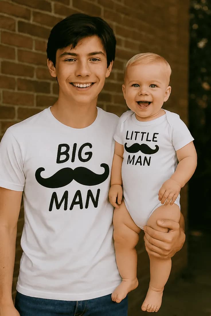 Body bebeluș set mare și mic BIG MAN LITTLE MAN