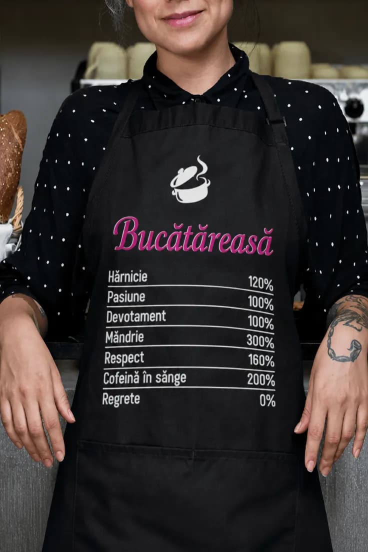 Șorț amuzant Bucătăreasă harnică – Bucătăreasă