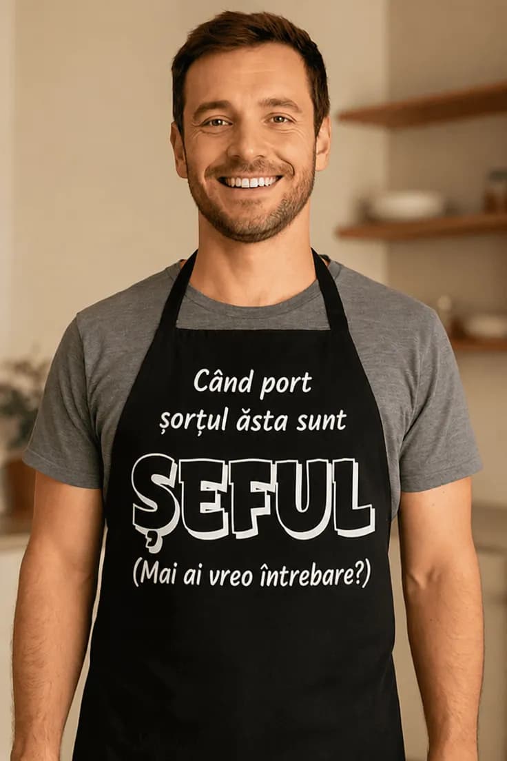 Șorț amuzant Când port șorțul sunt șef
