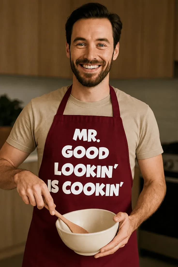 Șorț amuzant Domnul arătos gătește MR. GOOD LOOKIN'