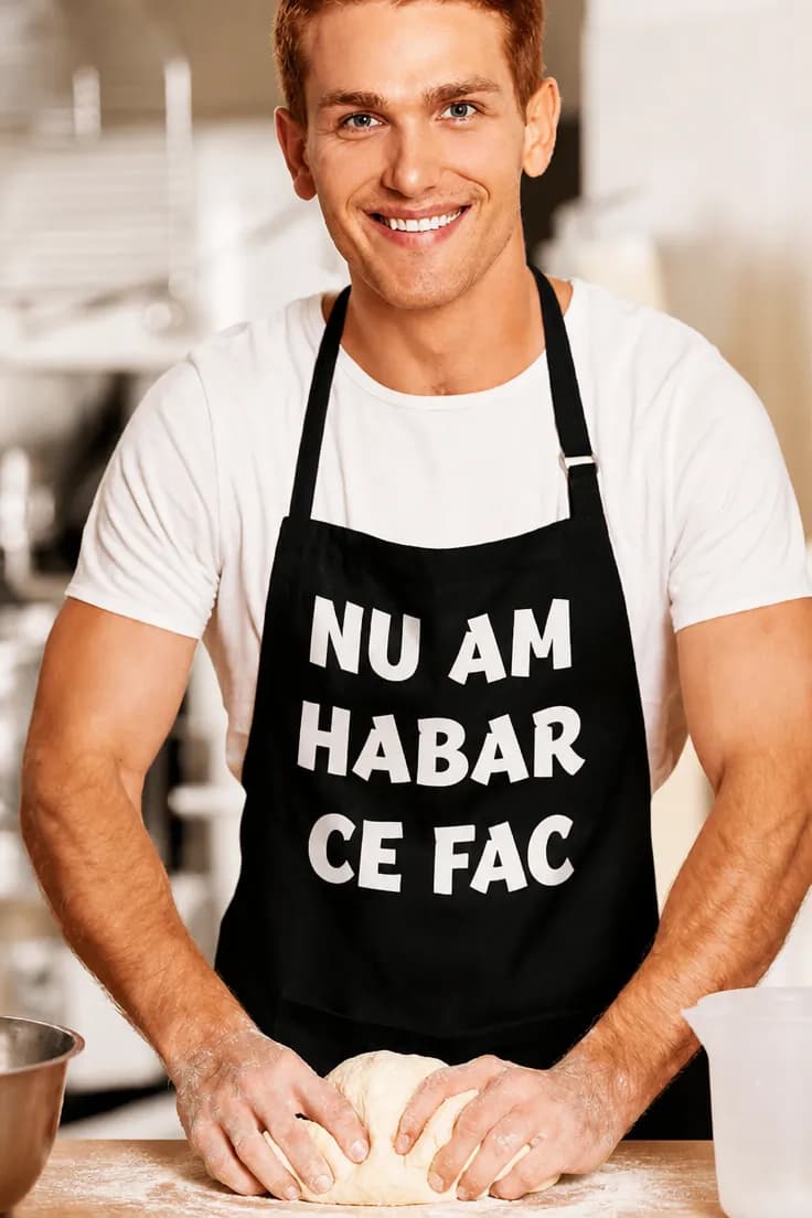 Șorț amuzant Nu am habar ce fac – NU AM HABAR
