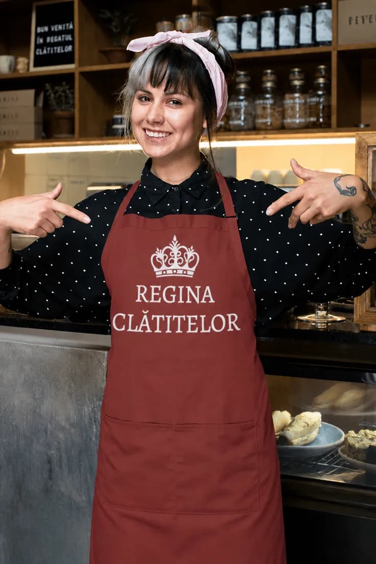 Șorț amuzant Regina clătitelor – REGINA CLĂTITELOR
