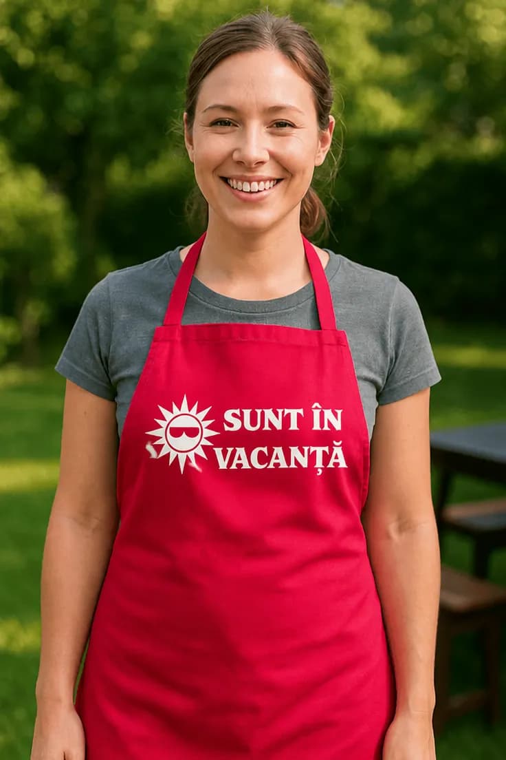 Șorț amuzant Sunt în vacanță