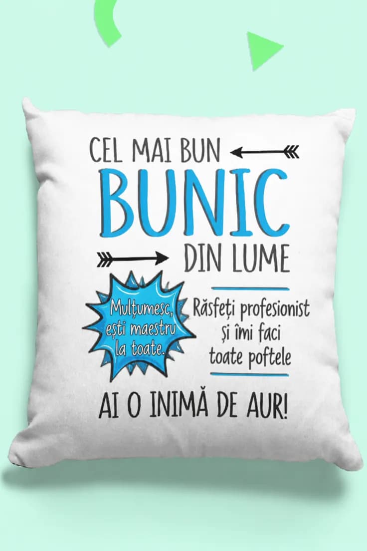 Pernă decorativă Cel mai bun bunic - CEL MAI BUN
