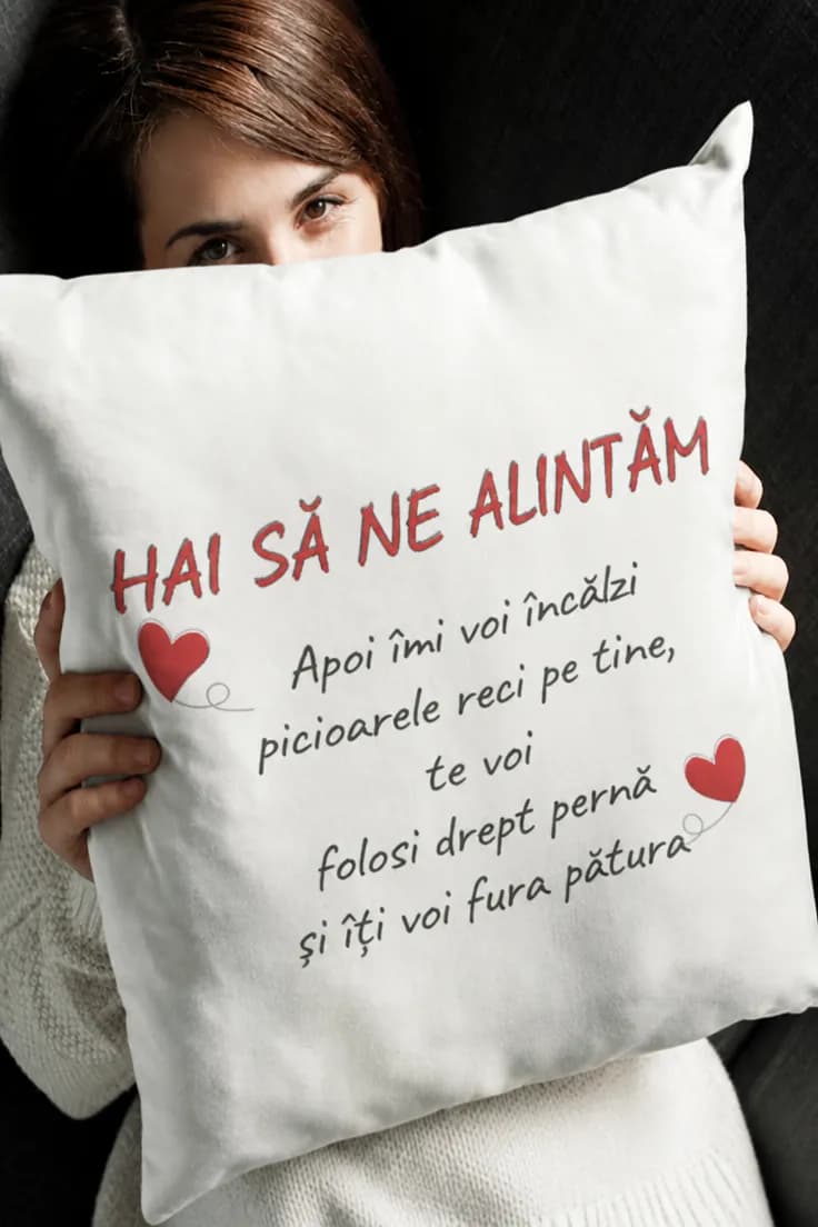 Pernă decorativă Hai să ne alintăm
