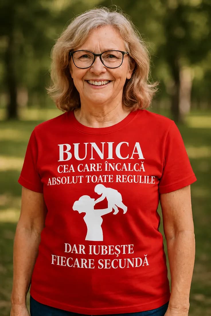 Tricou amuzant Bunica e lege - BUNICA CEA CARE