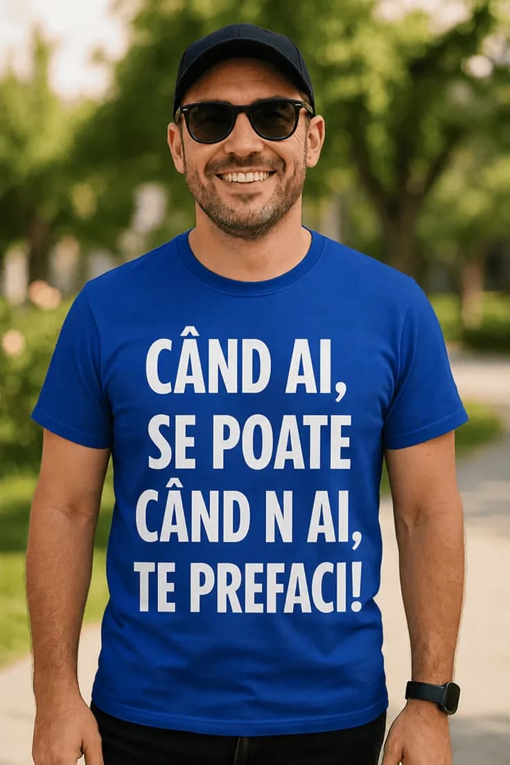 Tricou amuzant Când ai te prefaci – CÂND AI,
