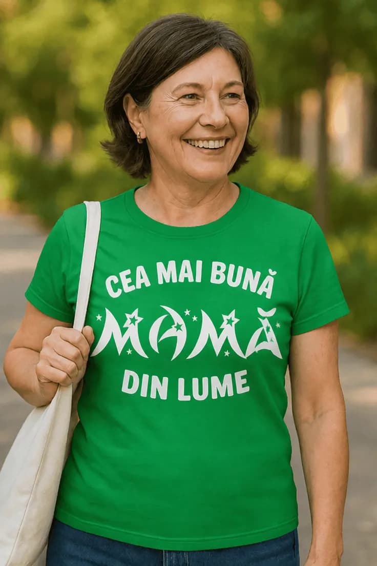 Tricou amuzant Cea mai bună mamă – DIN LUME