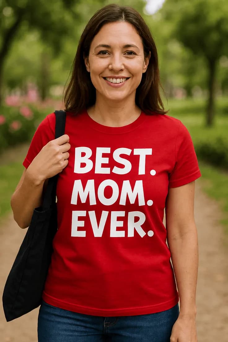 Tricou amuzant Cea mai bună mamă BEST. MOM. EVER.