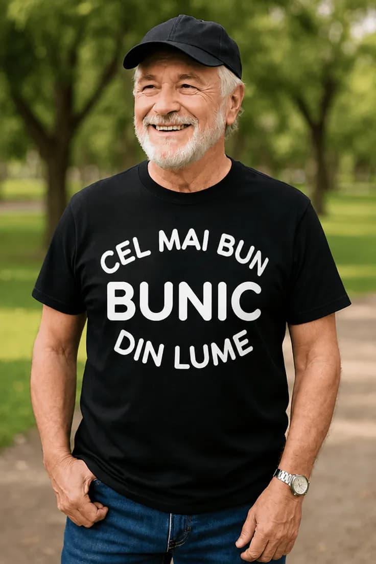 Tricou amuzant Cel mai bun bunic cu inscripție la alegere