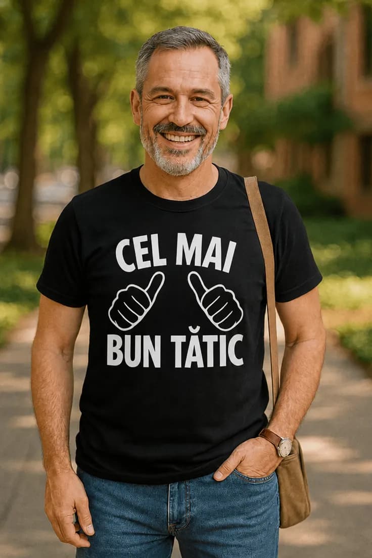 Tricou amuzant Cel mai bun tătic – CEL MAI BUN TĂTIC