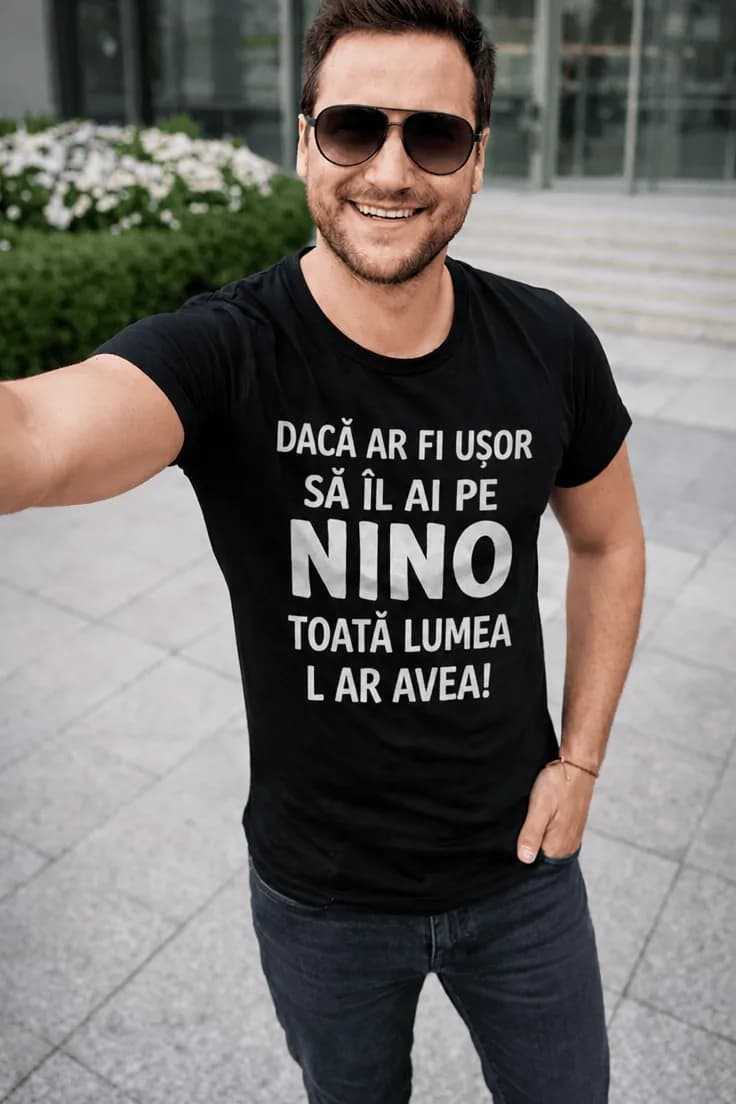 Tricou amuzant cu nume personalizat - DACĂ AR FI UȘOR
