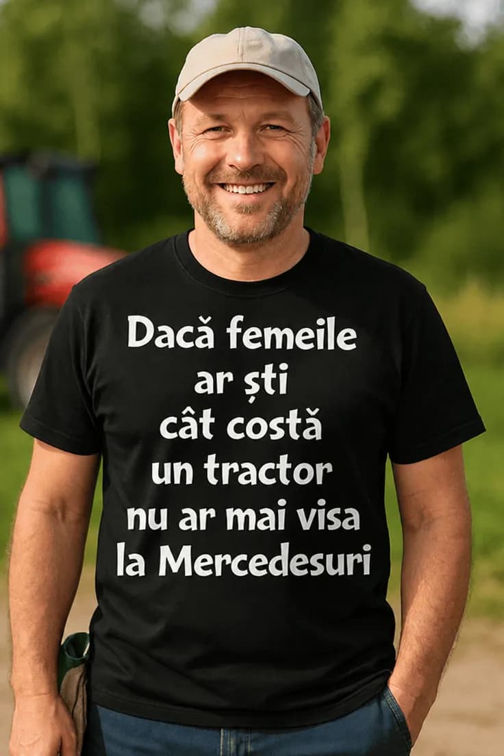 Tricou amuzant Femeile și tractorul - Dacă femeile