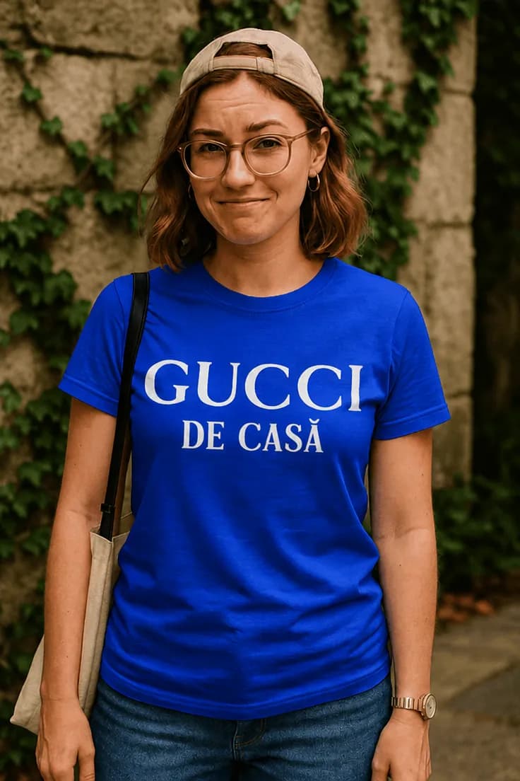 Tricou amuzant Gucci de casă – GUCCI DE CASĂ
