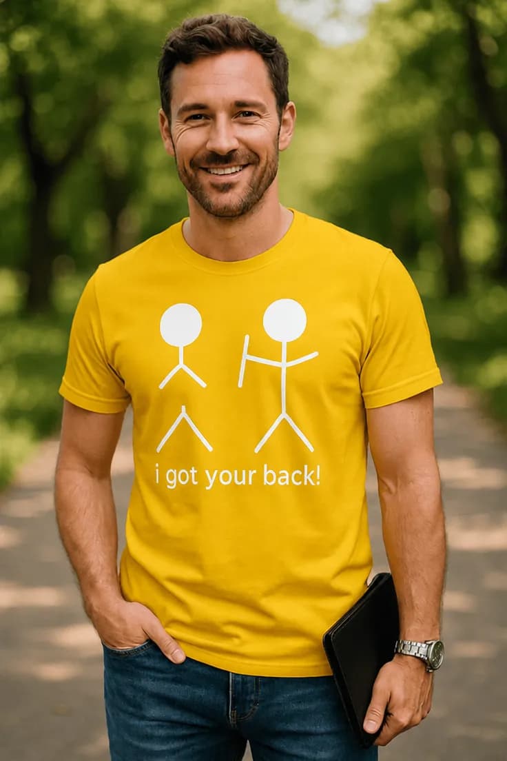 Tricou amuzant Îți țin spatele - i got your back!