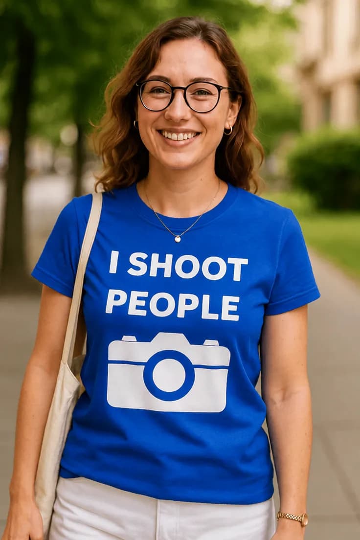 Tricou amuzant I shoot people - I SHOOT PEOPLE