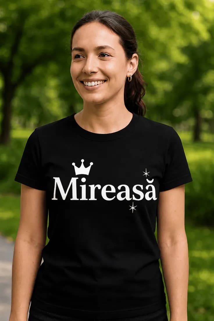 Tricou amuzant Mireasă cu coroniță - Mireasă