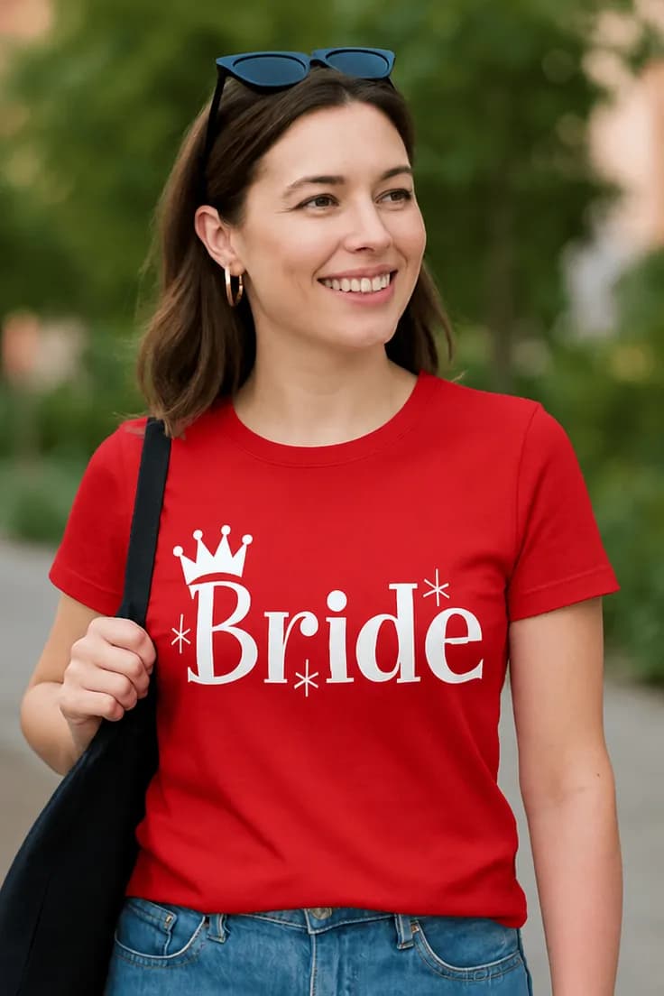 Tricou amuzant Mireasă petrecăreață - Bride