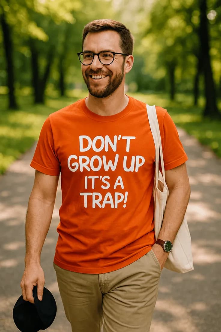 Tricou amuzant Nu crește e o capcană - DON'T GROW UP