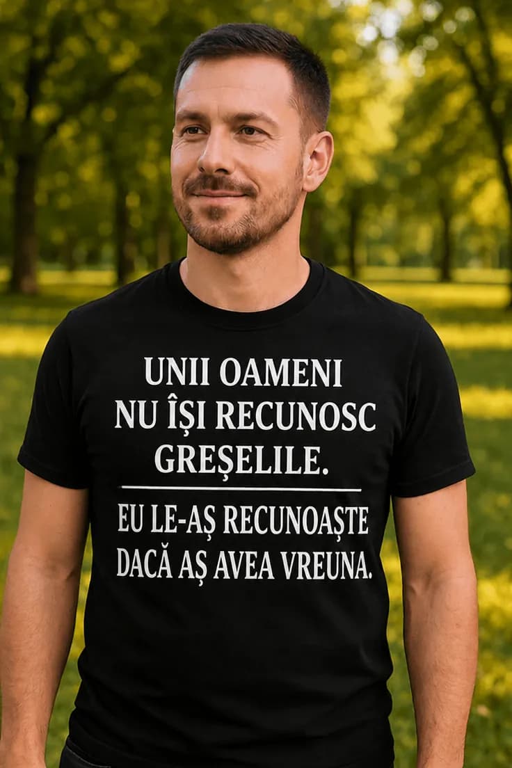Tricou amuzant Nu recunosc greșeli | UNII OAMENI
