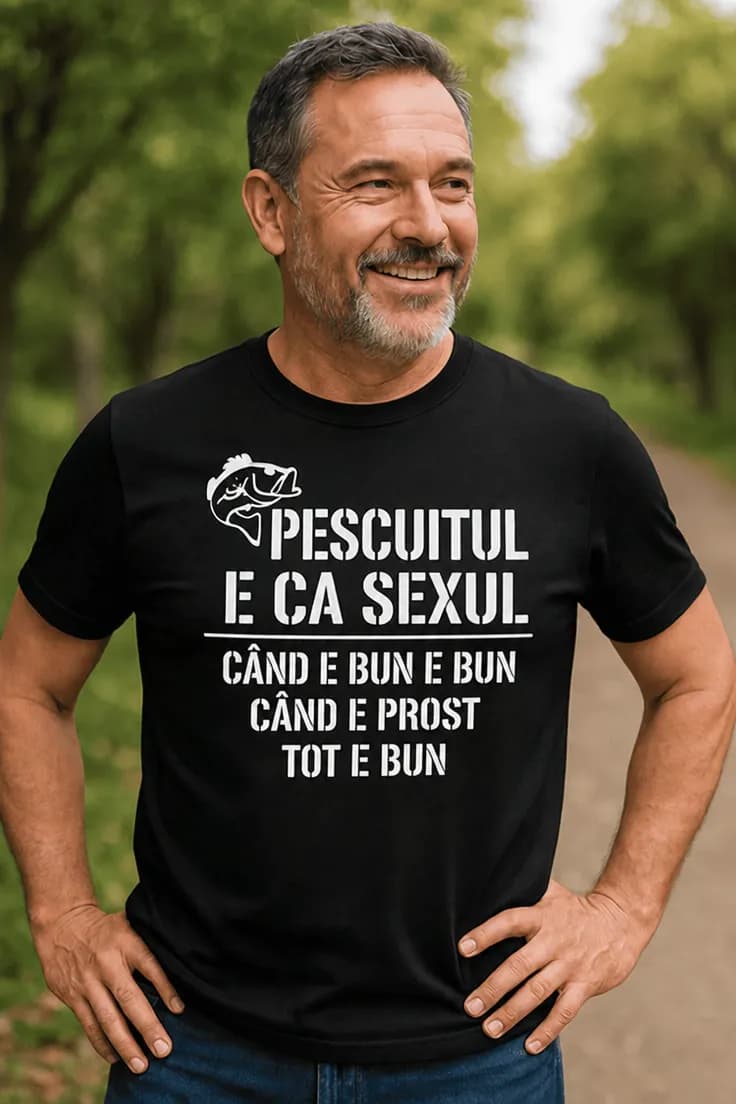 Tricou amuzant Pescuitul e ca sexul | PESCUITUL