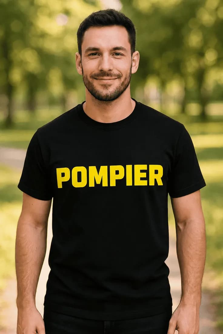 Tricou amuzant Pompier - POMPIER
