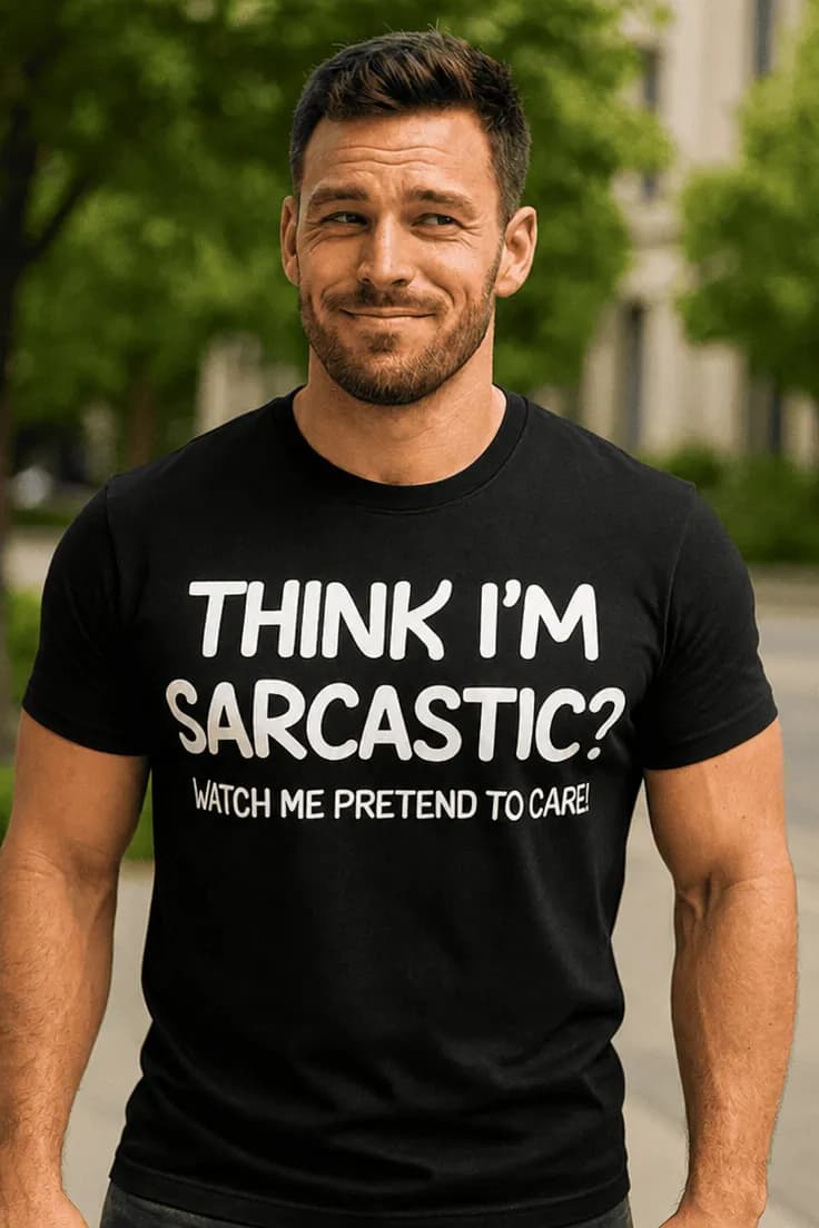 Tricou amuzant Sarcasm și nepăsare - THINK I'M