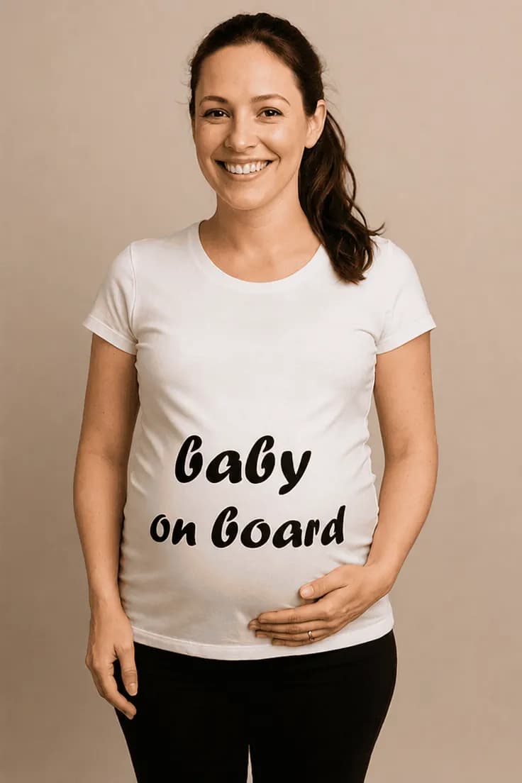 Tricou de gravidă Bebeluș la bord - baby on board