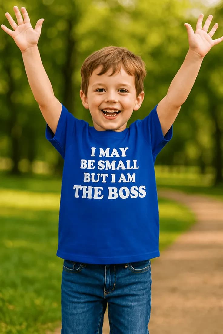 Tricou pentru copii Șeful mic