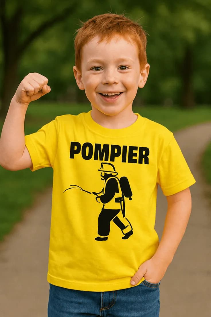 Tricou pentru copii Pompier – POMPIER