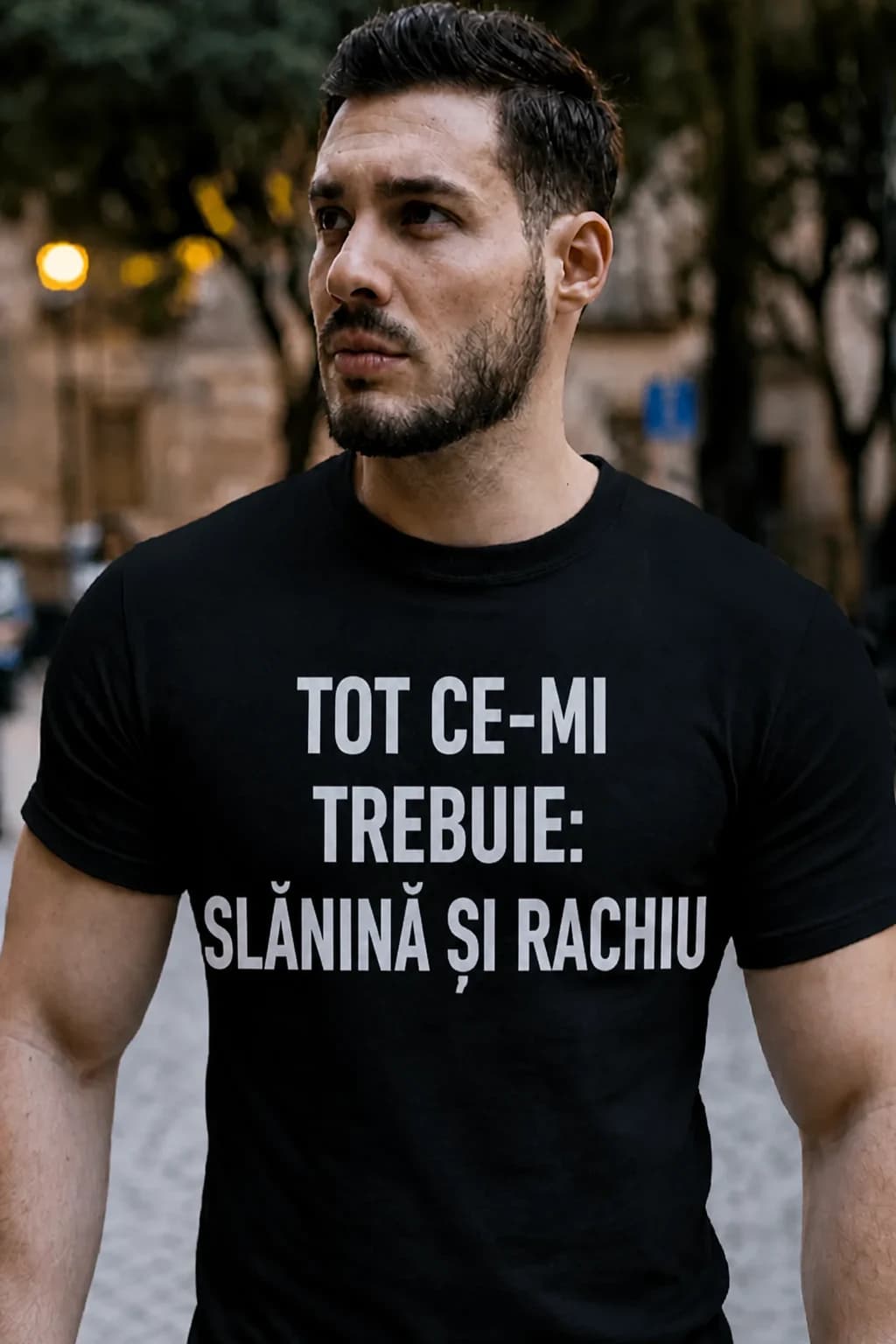 Tricou amuzant Slănină și rachiu