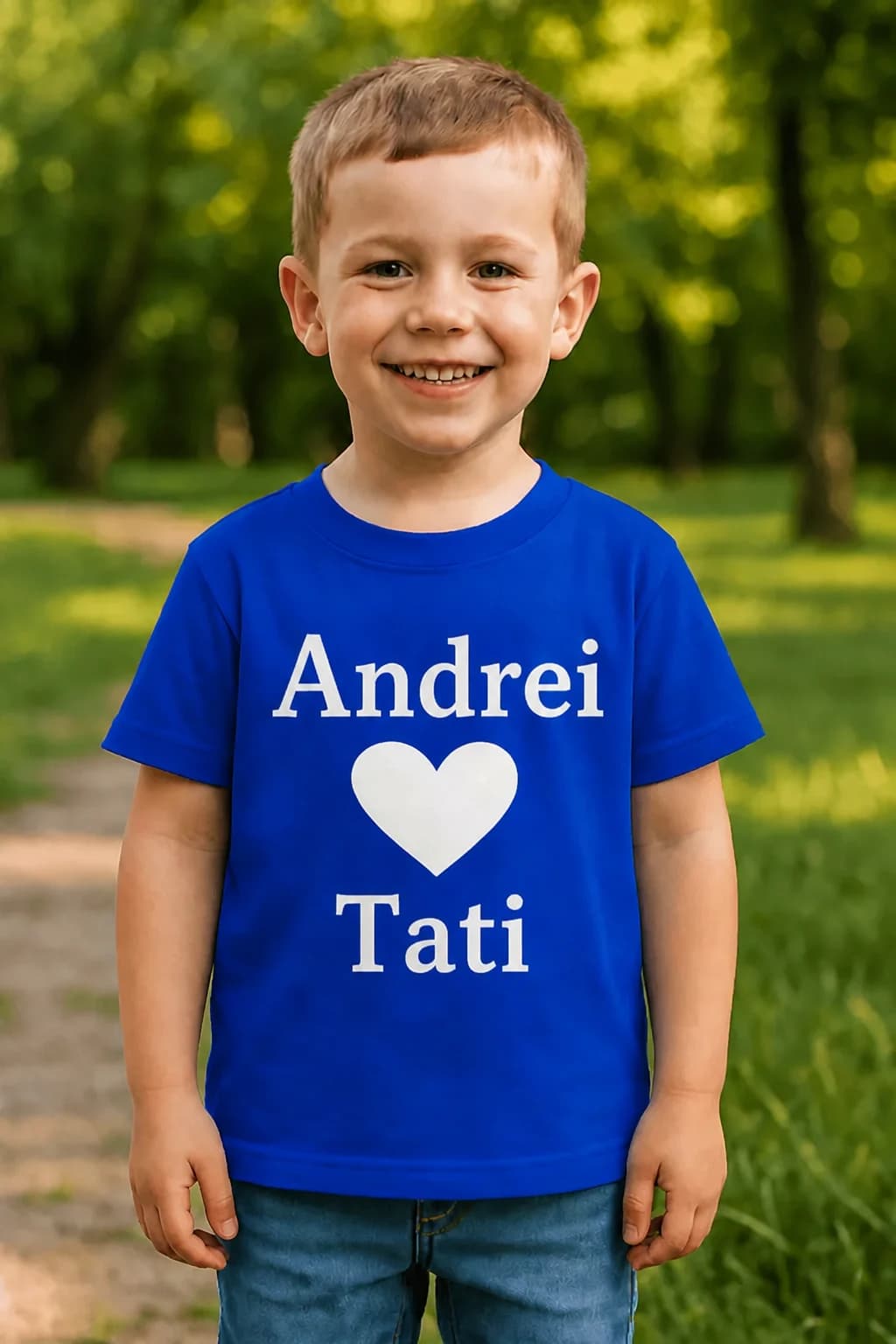 Tricou pentru copii Tati cu nume personalizat