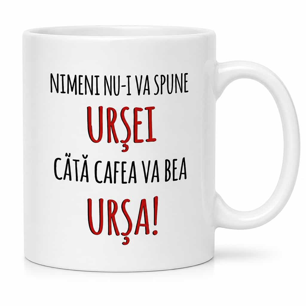 Cană amuzantă cafea cu nume personalizat