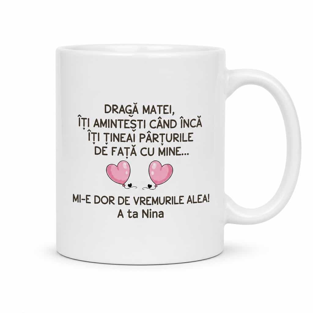 Cană amuzantă Pârțuri reținute cu nume personalizat