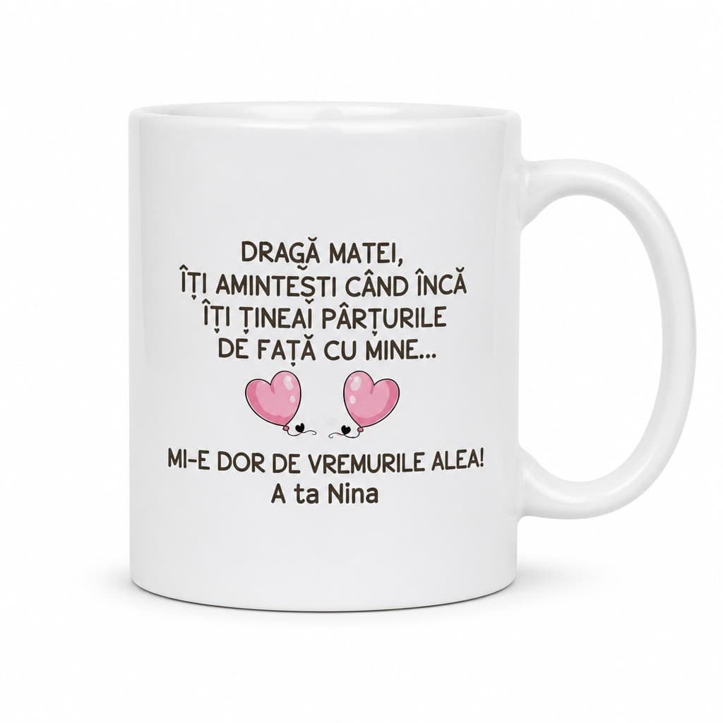 Cană amuzantă Pârțuri reținute cu nume personalizat