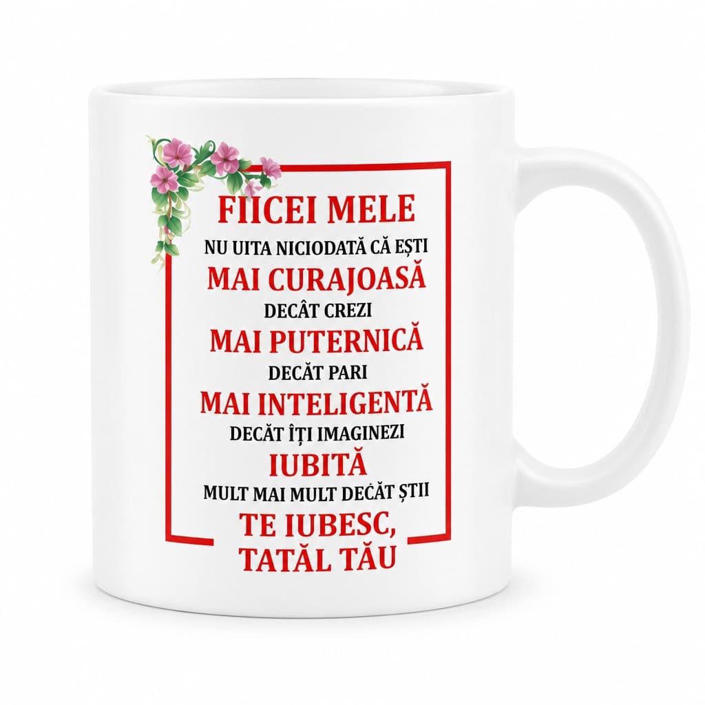 Cană amuzantă Pentru fiica mea – FIICEI MELE