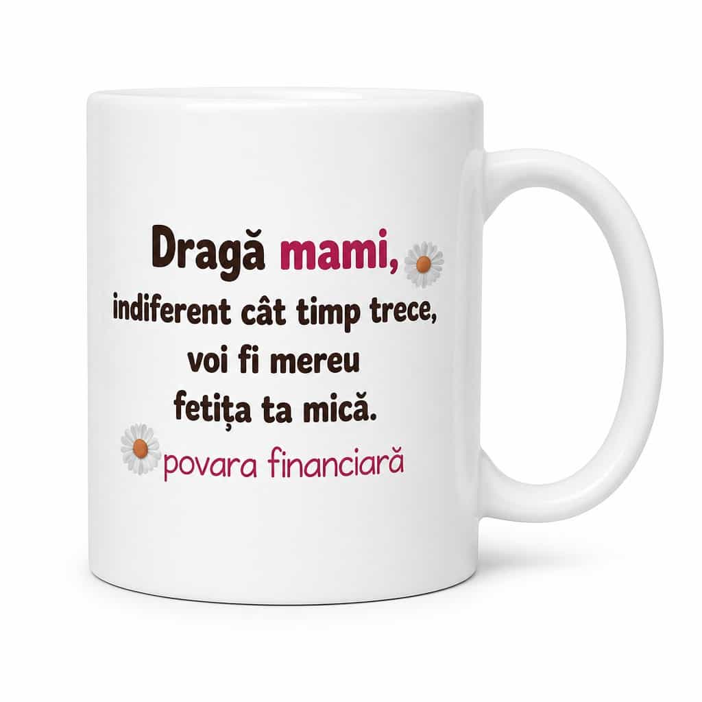 Cană amuzantă Povară financiară pentru mami