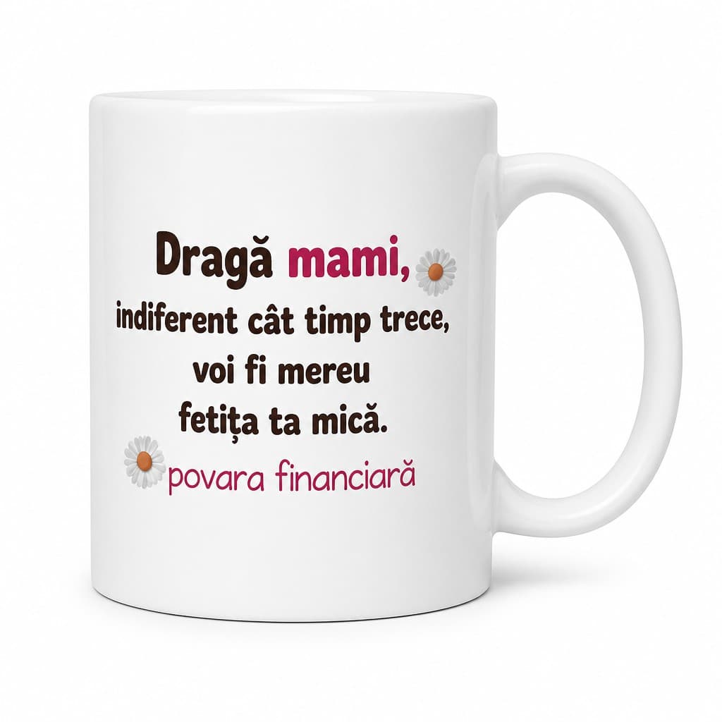 Cană amuzantă Povară financiară pentru mami