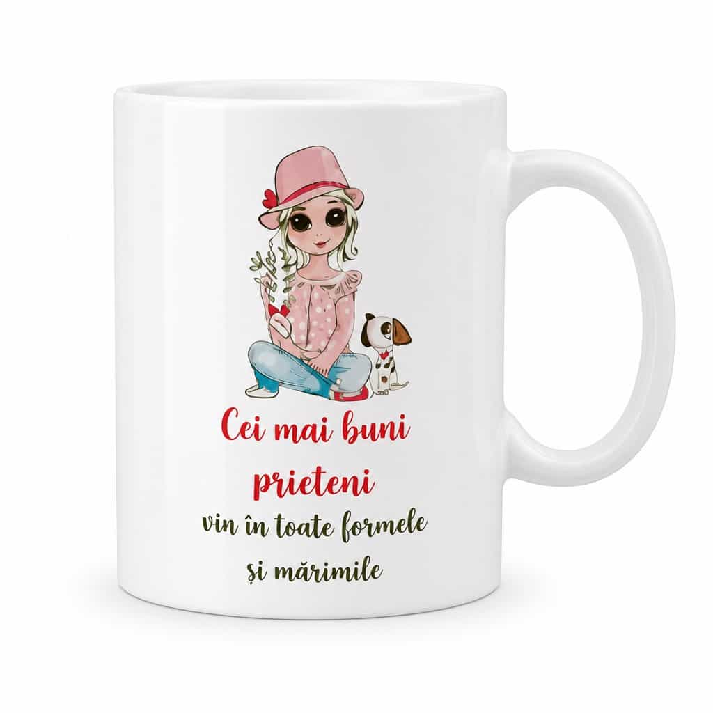 Cană amuzantă Prieteni speciali cu nume personalizat