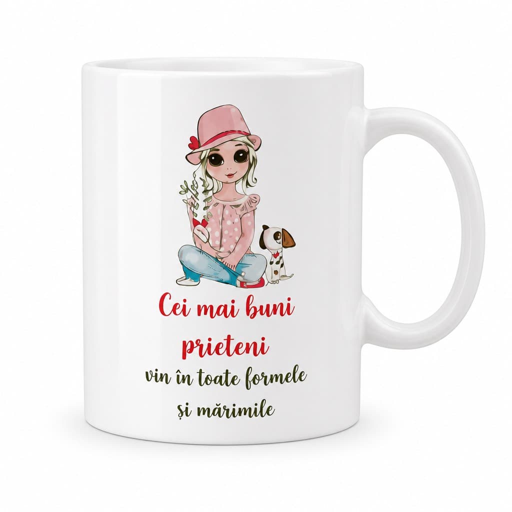 Cană amuzantă Prieteni speciali cu nume personalizat