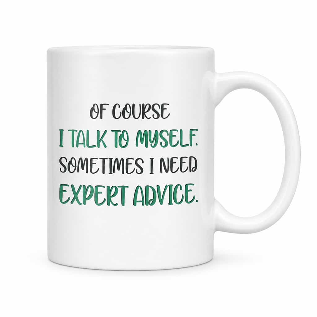 Cană amuzantă Sfaturi de expert - OF COURSE I TALK